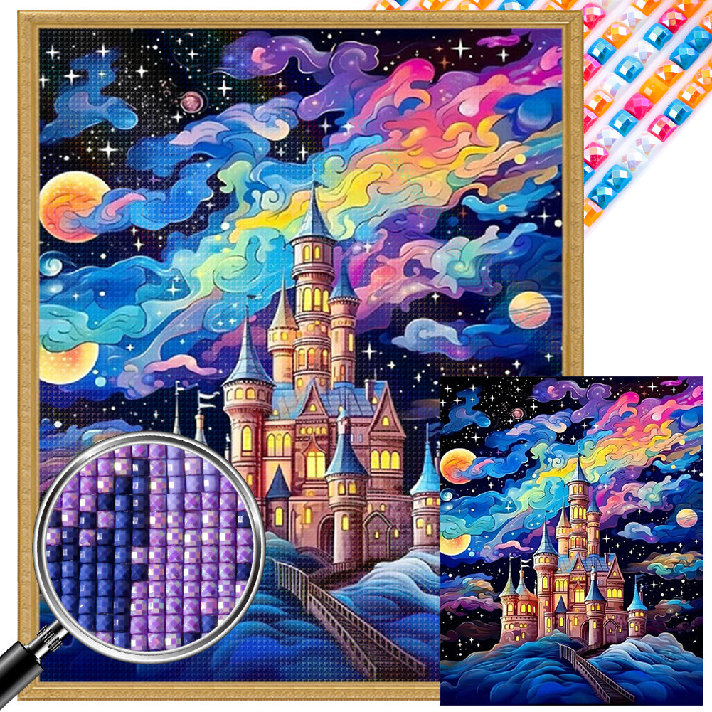 Castle Under The Stars - Full AB Round Drill Diamond Painting 40*50CM