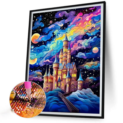 Castle Under The Stars - Full AB Round Drill Diamond Painting 40*50CM