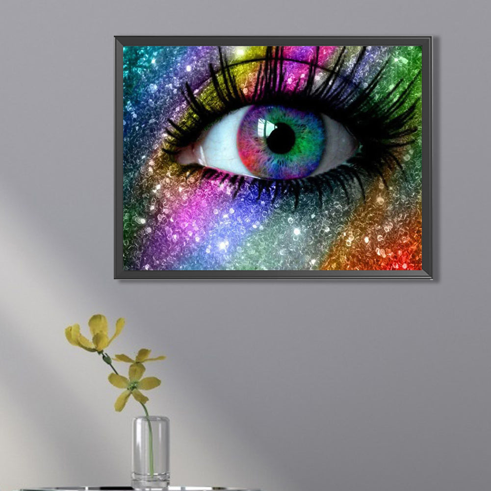 Colorful Eyes - Full AB Square Drill Diamond Painting 40*30CM