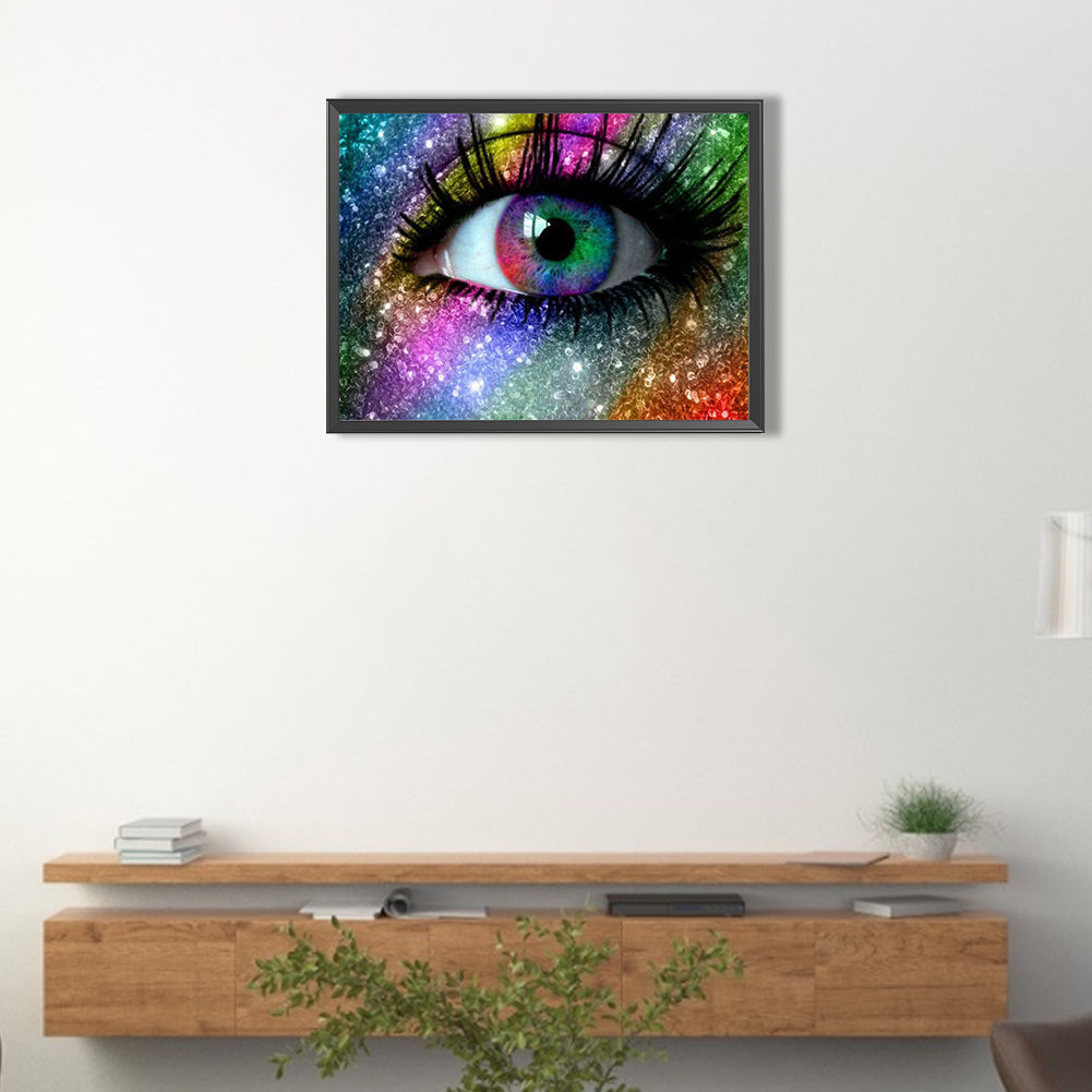 Colorful Eyes - Full AB Square Drill Diamond Painting 40*30CM