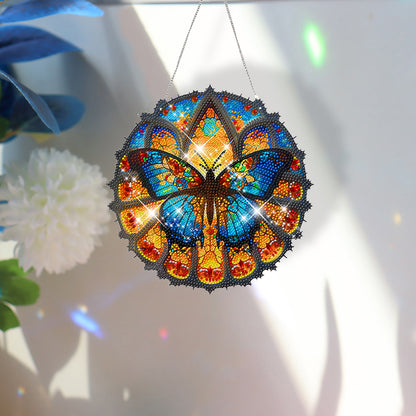 Acrylic Gorgeous Butterfly Single-Sided Diamond Painting Hanging Pendant (#1)