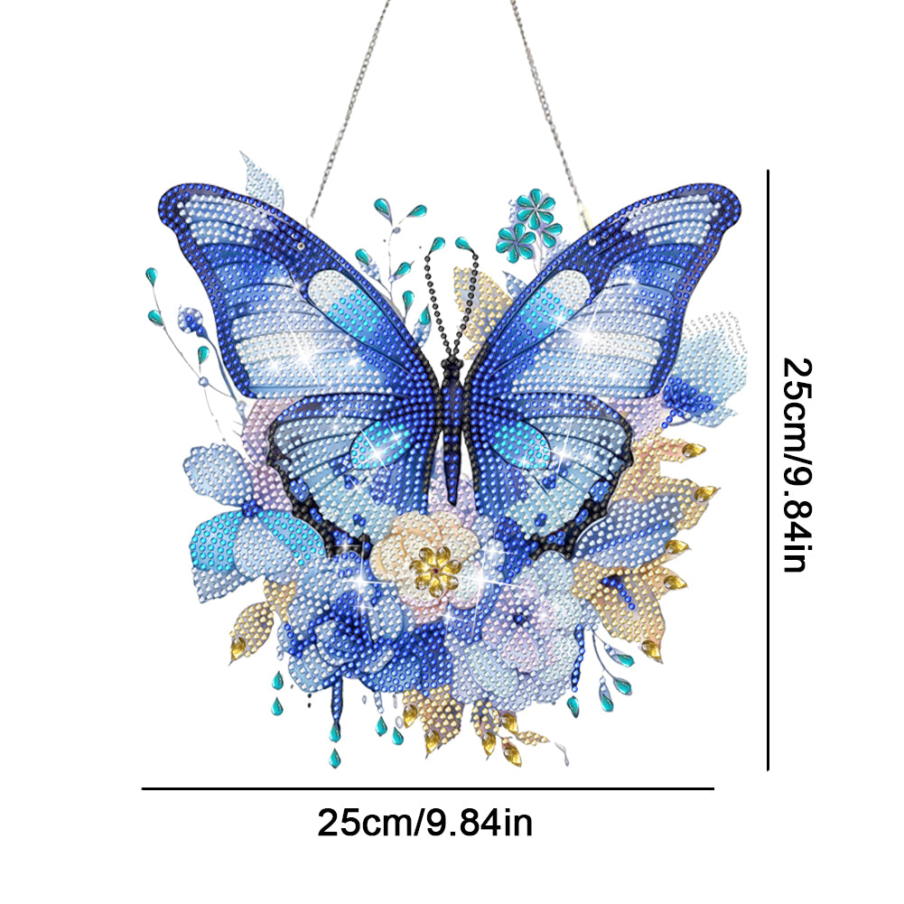 Acrylic Gorgeous Butterfly Single-Sided Diamond Painting Hanging Pendant (#2)