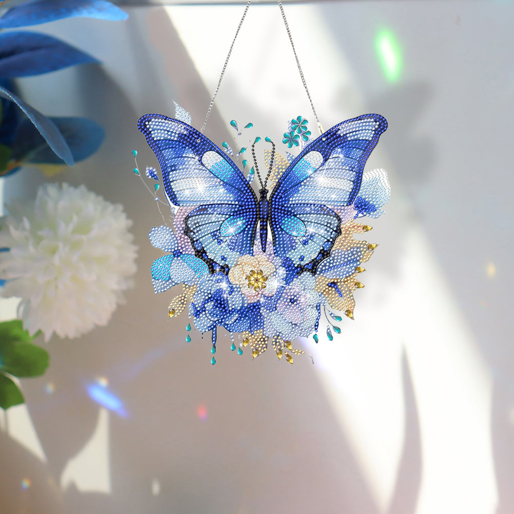 Acrylic Gorgeous Butterfly Single-Sided Diamond Painting Hanging Pendant (#2)