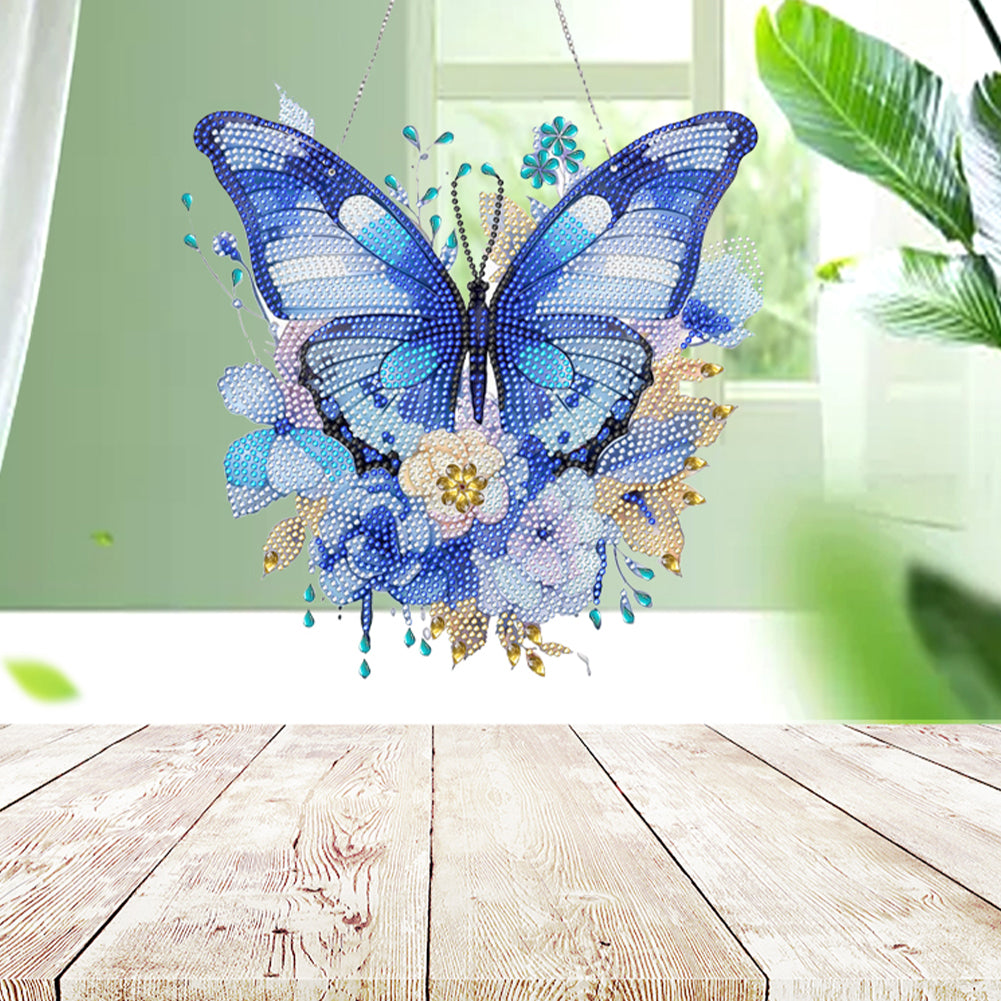 Acrylic Gorgeous Butterfly Single-Sided Diamond Painting Hanging Pendant (#2)