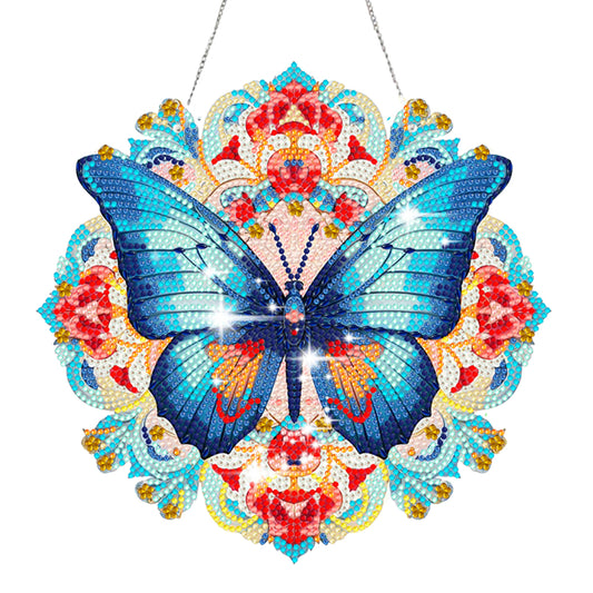 Acrylic Gorgeous Butterfly Single-Sided Diamond Painting Hanging Pendant (#3)