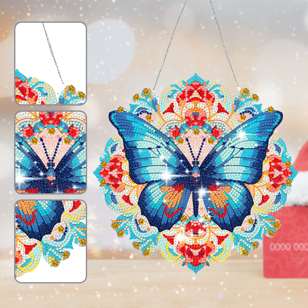 Acrylic Gorgeous Butterfly Single-Sided Diamond Painting Hanging Pendant (#3)