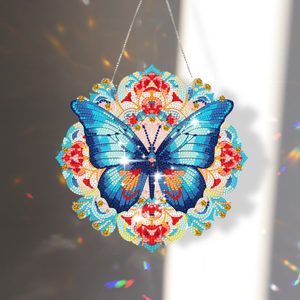 Acrylic Gorgeous Butterfly Single-Sided Diamond Painting Hanging Pendant (#3)