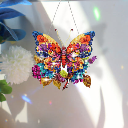 Acrylic Gorgeous Butterfly Single-Sided Diamond Painting Hanging Pendant (#4)