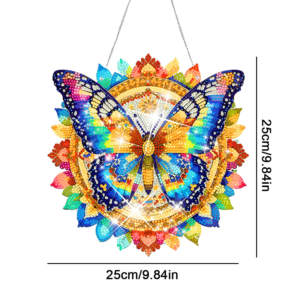 Acrylic Gorgeous Butterfly Single-Sided Diamond Painting Hanging Pendant (#5)