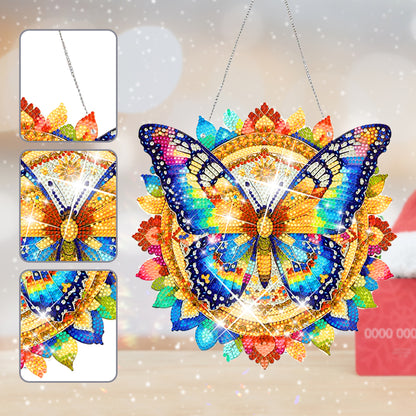 Acrylic Gorgeous Butterfly Single-Sided Diamond Painting Hanging Pendant (#5)