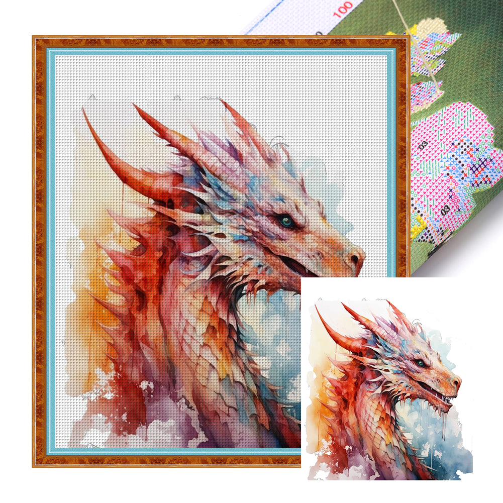 Dragon - 11CT Stamped Cross Stitch 55*60CM(Joy Sunday)