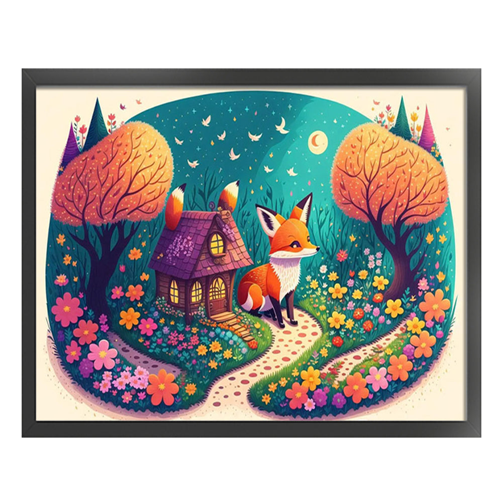 Fox Hut - 11CT Stamped Cross Stitch 60*50CM(Joy Sunday)