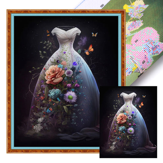 Dress - 11CT Stamped Cross Stitch 40*50CM(Joy Sunday)