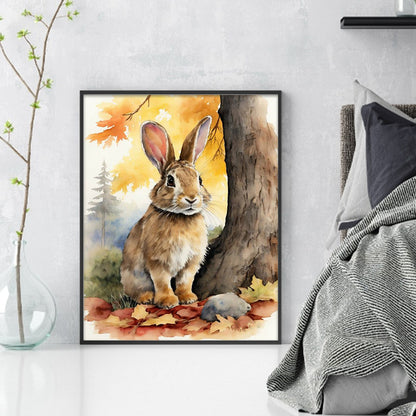 Rabbit - 11CT Stamped Cross Stitch 40*50CM(Joy Sunday)