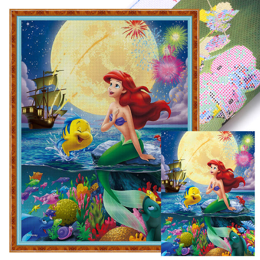 Little Mermaid Princess - 11CT Stamped Cross Stitch 45*60CM(Joy Sunday)