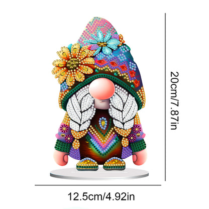 Acrylic Diamond Painting Desktop Decor for Office Desktop Decor (Garden Gnome)