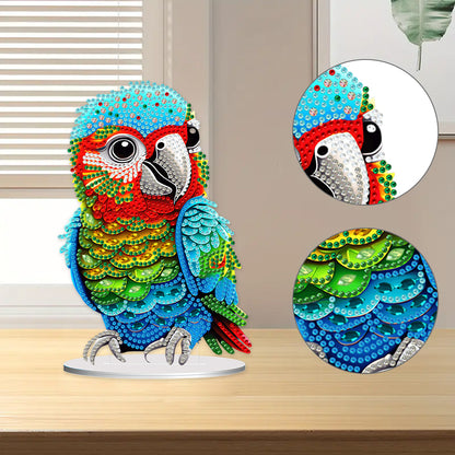 Acrylic Diamond Painting Desktop Decoration for Office Desktop Decor (Parrot)