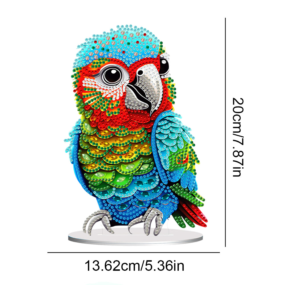 Acrylic Diamond Painting Desktop Decoration for Office Desktop Decor (Parrot)