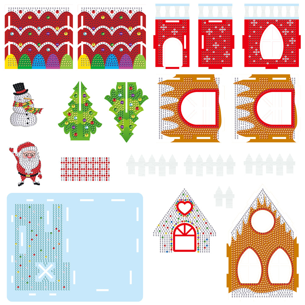 Wooden Diamond Painting Desktop Decor for Office Desktop Decor (Candy House)