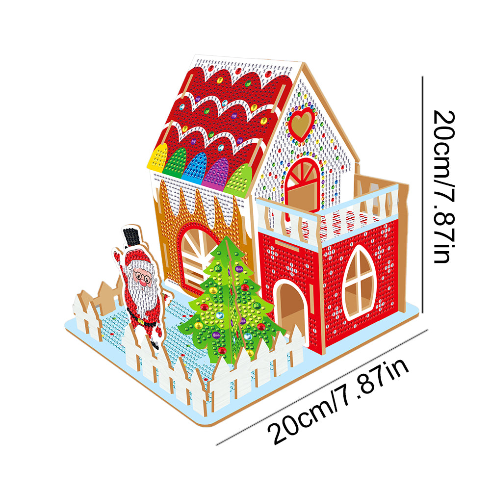 Wooden Diamond Painting Desktop Decor for Office Desktop Decor (Candy House)