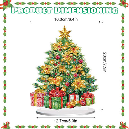 Diamond Painting Desktop Ornaments Kit for Office Desktop Decor (Xmas Tree #1)