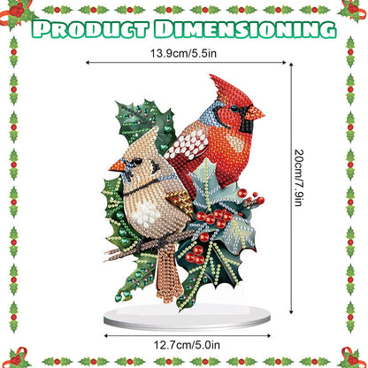 Diamond Painting Desktop Ornaments Kit for Office Desktop Decor (Two Birds #2)