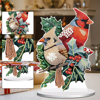 Diamond Painting Desktop Ornaments Kit for Office Desktop Decor (Two Birds #2)