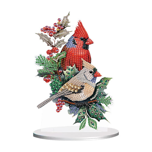 Diamond Painting Desktop Ornaments Kit for Home Office Desktop Decor (Bird #3)