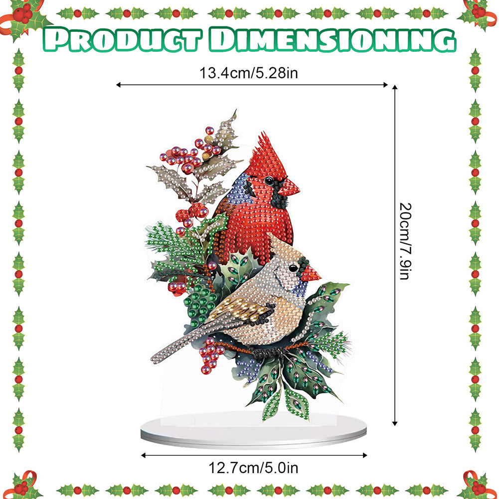 Diamond Painting Desktop Ornaments Kit for Home Office Desktop Decor (Bird #3)