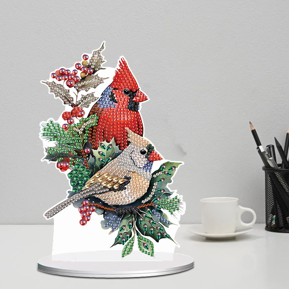 Diamond Painting Desktop Ornaments Kit for Home Office Desktop Decor (Bird #3)