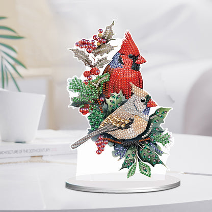 Diamond Painting Desktop Ornaments Kit for Home Office Desktop Decor (Bird #3)