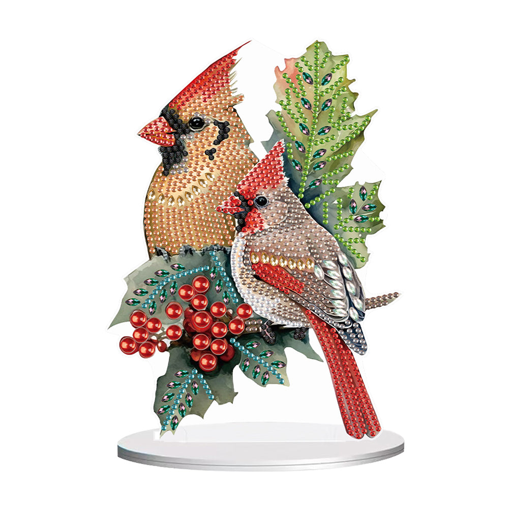 Diamond Painting Desktop Ornaments Kit for Home Office Desktop Decor (Bird #4)