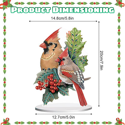 Diamond Painting Desktop Ornaments Kit for Home Office Desktop Decor (Bird #4)