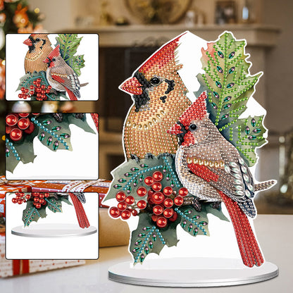 Diamond Painting Desktop Ornaments Kit for Home Office Desktop Decor (Bird #4)