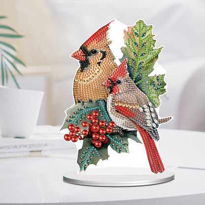 Diamond Painting Desktop Ornaments Kit for Home Office Desktop Decor (Bird #4)