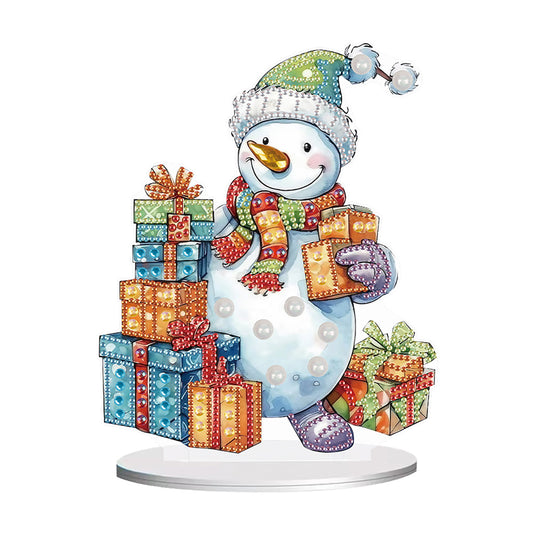 Diamond Painting Desktop Ornaments Kit for Office Desktop Decor(Gift Snowman #5)