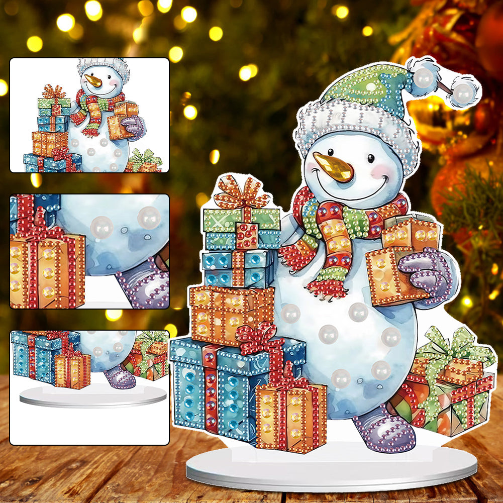 Diamond Painting Desktop Ornaments Kit for Office Desktop Decor(Gift Snowman #5)