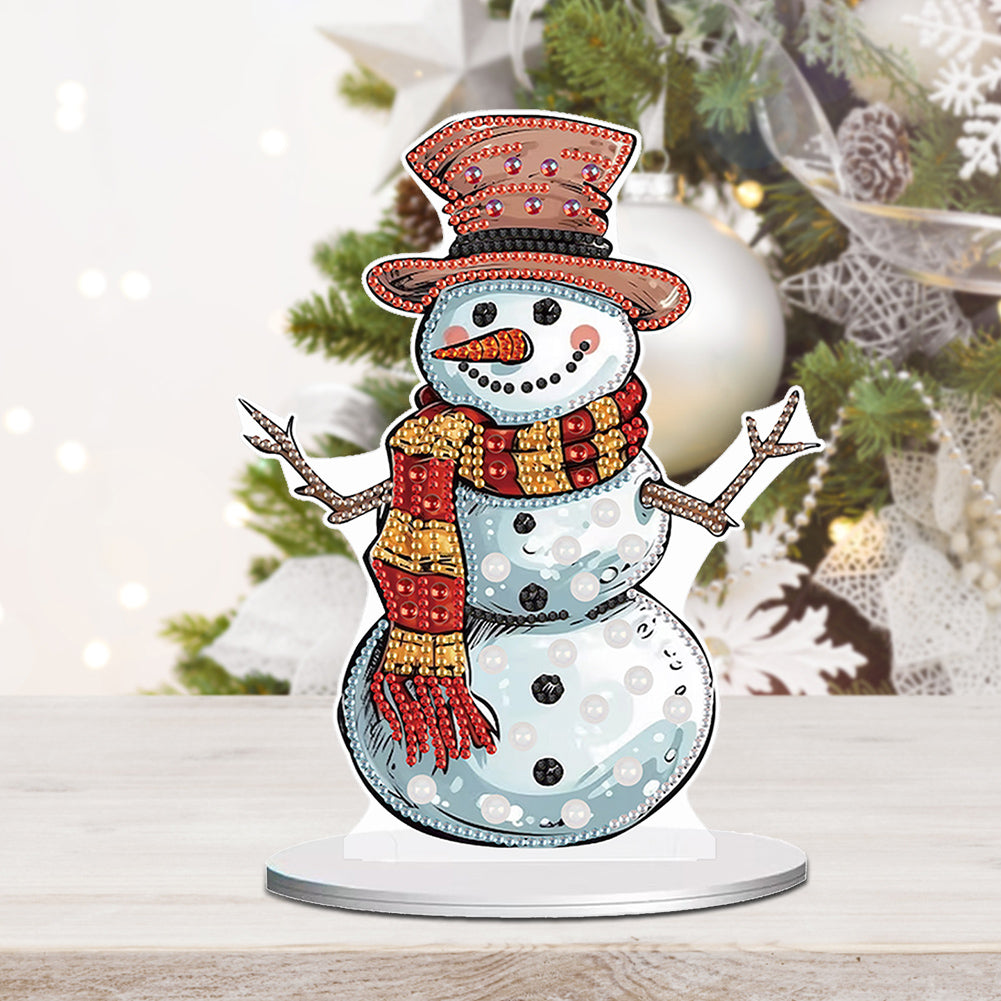 Diamond Painting Desktop Ornaments Kit for Office Desktop Decor (Snowman #6)