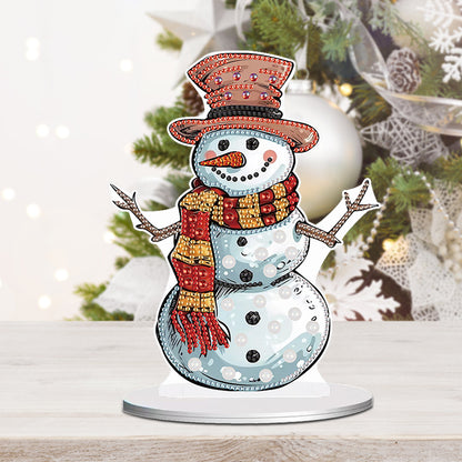 Diamond Painting Desktop Ornaments Kit for Office Desktop Decor (Snowman #6)