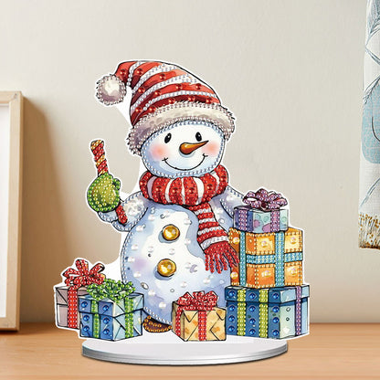 Diamond Painting Desktop Ornaments Kit for Office Desktop Decor(Decor Snowman#7)