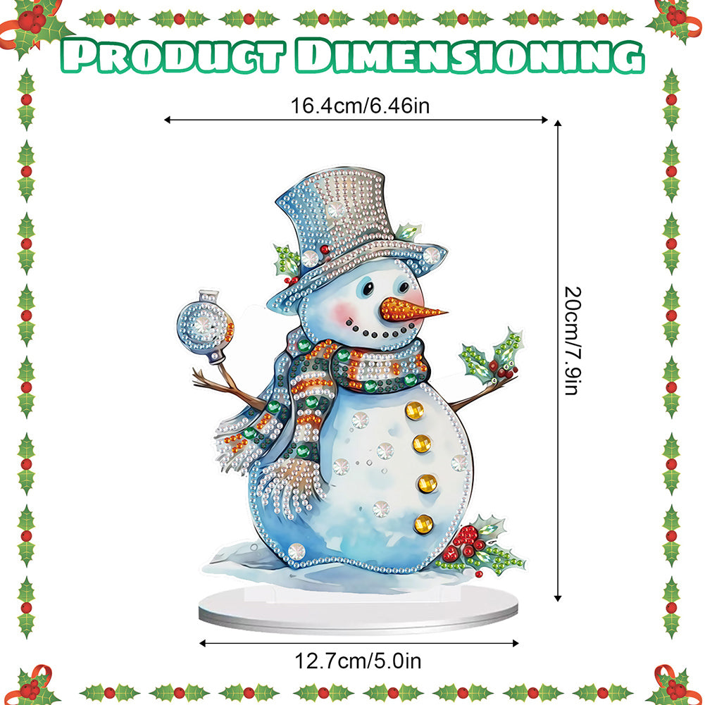 Diamond Painting Desktop Ornament Kit for Office Desktop Decor(Decor Snowman#10)