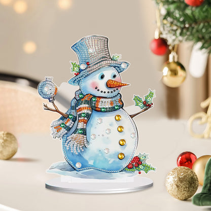 Diamond Painting Desktop Ornament Kit for Office Desktop Decor(Decor Snowman#10)