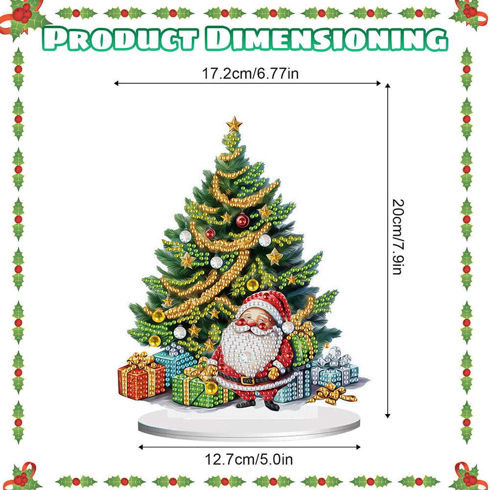 Diamond Painting Desktop Ornaments Kit for Home Office Desktop Decor (Santa)