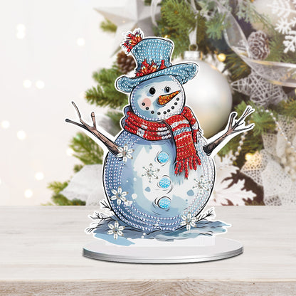 Diamond Painting Desktop Ornaments Kit for Office Desktop Decor (Snowman #12)