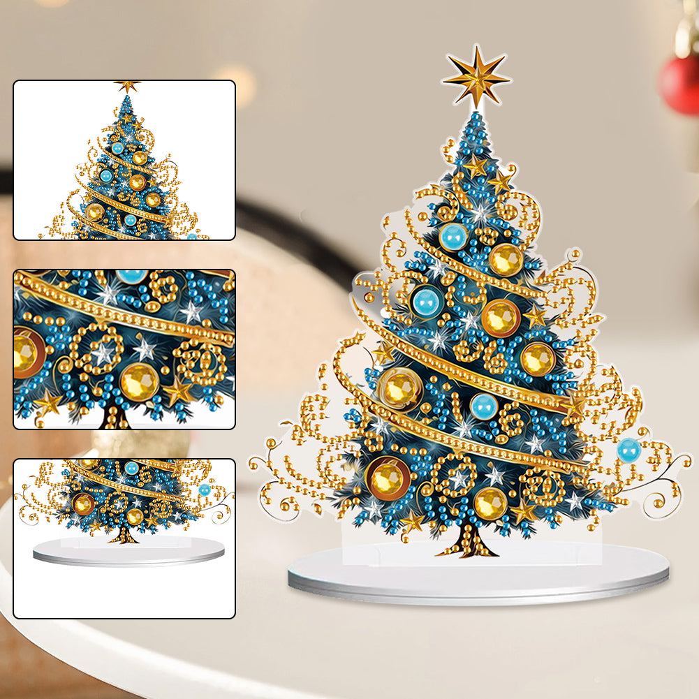 Diamond Painting Desktop Ornaments Kit for Office Desktop Decor (Fantasy Tree)