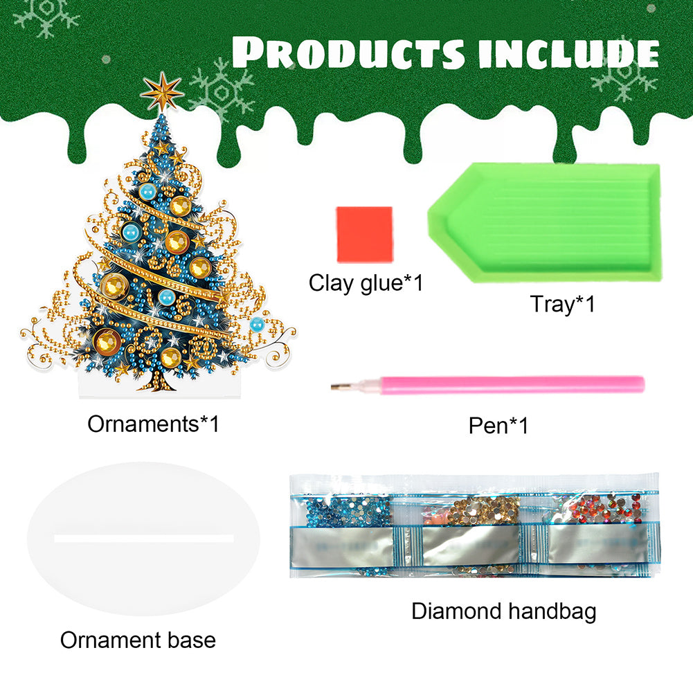 Diamond Painting Desktop Ornaments Kit for Office Desktop Decor (Fantasy Tree)