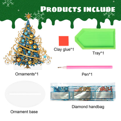 Diamond Painting Desktop Ornaments Kit for Office Desktop Decor (Fantasy Tree)