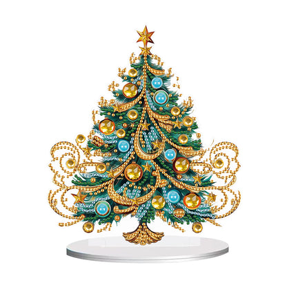 Diamond Painting Desktop Ornaments Kit for Office Desktop Decor (Xmas Tree #16)