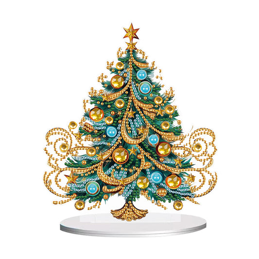 Diamond Painting Desktop Ornaments Kit for Office Desktop Decor (Xmas Tree #16)