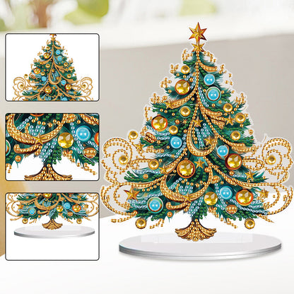 Diamond Painting Desktop Ornaments Kit for Office Desktop Decor (Xmas Tree #16)